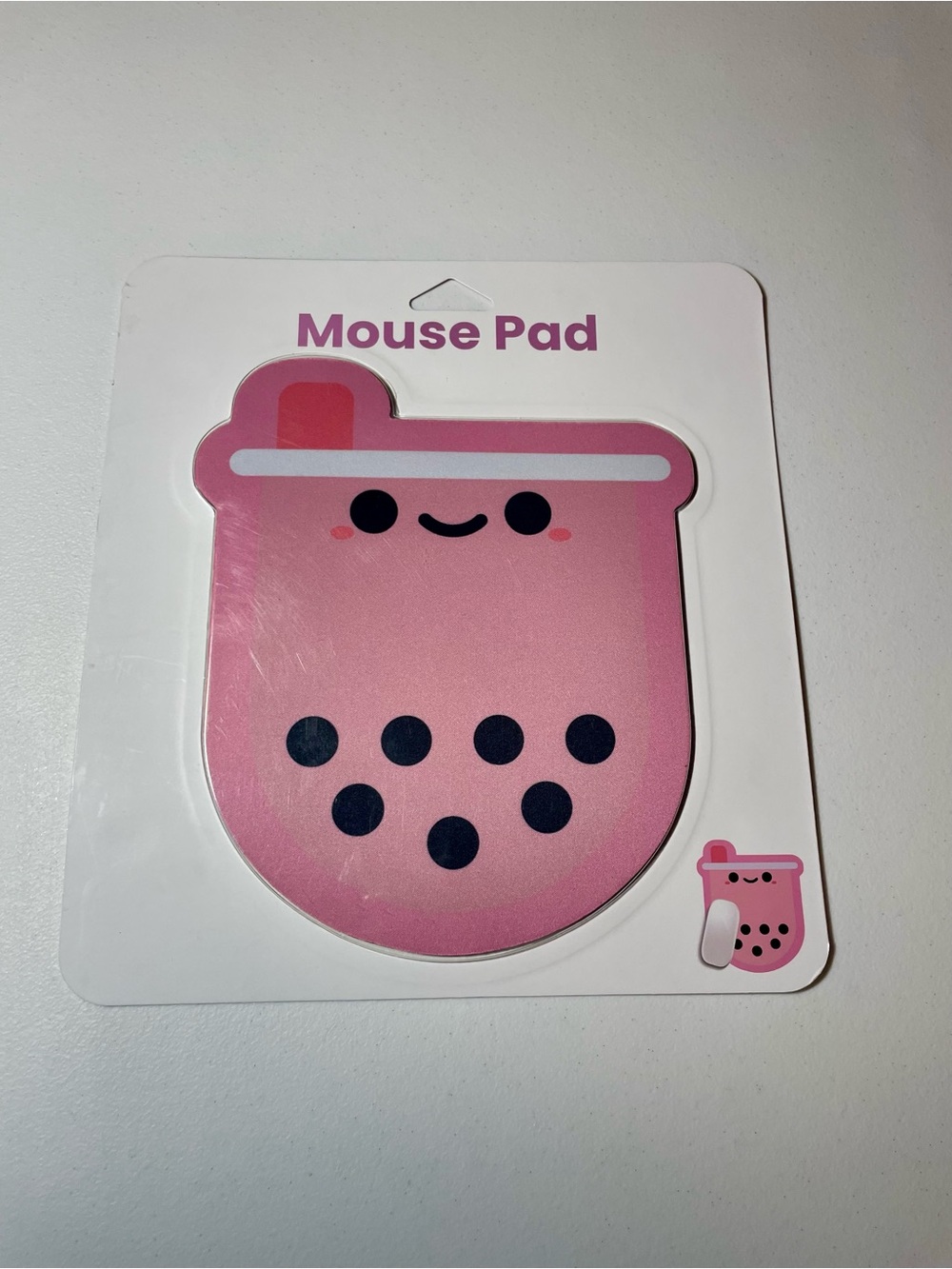 Pink Bubble Tea Mouse Pad 8.5”x10” New Sealed Cute Desk Accessory Anti Slip